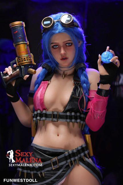 Jinx: 159cm/5ft2 A-cup Premium Tpe Sex Doll League of Legends LOL Cosplay