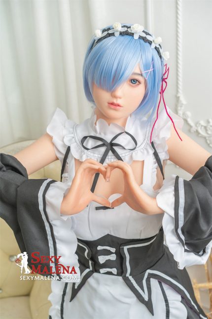 Rem: 155cm/5ft1 C-cup Life-like Silicone Sex Doll Cosplay Re:Zero