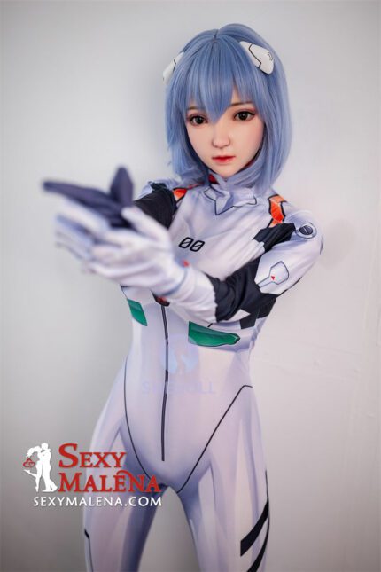 Anny: 148cm/4ft10 C-cup Silicone &T PE Sex Doll Rei Ayanami Cosplay