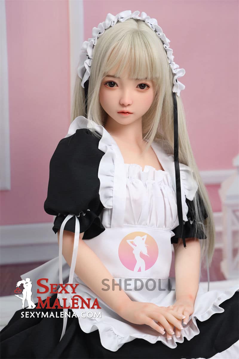 SHEDOLL-Sandy 140cm/4ft7 A-cup Silicone and TPE Sex Doll Sweet Girl