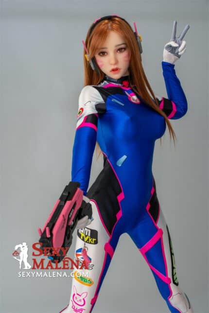 JianX: 160cm/5ft3 Silicone Sex Doll Overwatch D.Va Hana Song Cosplay