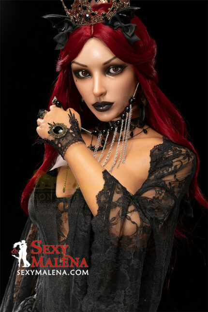 Gia: 169cm/5ft6 C-cup Silicone Sex Doll S47 Red Hair Gothic