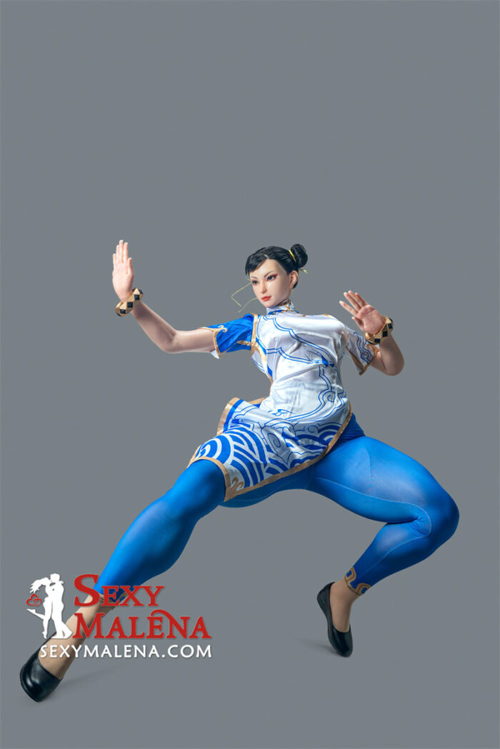 chun-li sex doll 155F #032 Funwest Blue Qipao Fighter Sex Doll Chun Li.A